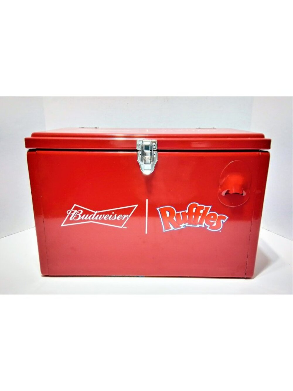Rare Budweiser Ruffles Red Metal Cooler Only 3000 in the world Made